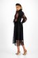 Rochie din tul dantelat neagra midi in clos cu aplicatii de dantela - SunShine 4 - StarShinerS.ro