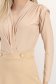 Body din lycra nude mulat cu decolteu adanc si umeri buretati 5 - StarShinerS.ro