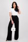 Tricou din bumbac alb cu croi larg si accesoriu in forma de floare cu efect 3d - SunShine 4 - StarShinerS.ro