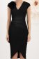 Rochie din crep cu sclipici neagra pana la genunchi tip creion cu brosa florala maxi - StarShinerS 4 - StarShinerS.ro