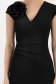Rochie din crep cu sclipici neagra pana la genunchi tip creion cu brosa florala maxi - StarShinerS 6 - StarShinerS.ro
