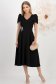 Rochie din stofa elastica neagra midi in clos accesorizata cu brosa - StarShinerS 3 - StarShinerS.ro