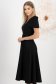 Rochie din stofa elastica neagra midi in clos accesorizata cu brosa - StarShinerS 2 - StarShinerS.ro
