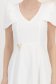 Rochie din stofa elastica ivoire midi in clos accesorizata cu brosa - StarShinerS 6 - StarShinerS.ro