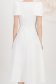 Rochie din stofa elastica ivoire midi in clos accesorizata cu brosa - StarShinerS 5 - StarShinerS.ro