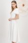 Rochie din stofa elastica ivoire midi in clos accesorizata cu brosa - StarShinerS 3 - StarShinerS.ro