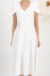Rochie din stofa elastica ivoire midi in clos accesorizata cu brosa - StarShinerS 4 - StarShinerS.ro