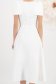 Rochie din stofa elastica ivoire midi in clos accesorizata cu brosa - StarShinerS 5 - StarShinerS.ro