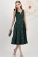 StarShinerS tamno zelena haljina tkanine midi cloche 3 - StarShinerS.hr