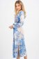 Rochie tip camasa din material fluid midi cu croi larg accesorizata cu cordon 2 - StarShinerS.ro