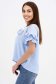 Bluza dama din georgette albastru-deschis cu croi larg si volanase la maneci - SunShine 2 - StarShinerS.ro