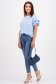 Bluza dama din georgette albastru-deschis cu croi larg si volanase la maneci - SunShine 4 - StarShinerS.ro