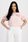 Bluza dama din georgette roz-deschis cu croi larg si volanase la maneci - SunShine 1 - StarShinerS.ro