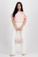Bluza dama din georgette roz-deschis cu croi larg si volanase la maneci - SunShine 3 - StarShinerS.ro