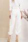 Pantaloni cargo fit din material subtire ivoire cu talie inalta si buzunare laterale 4 - StarShinerS.ro