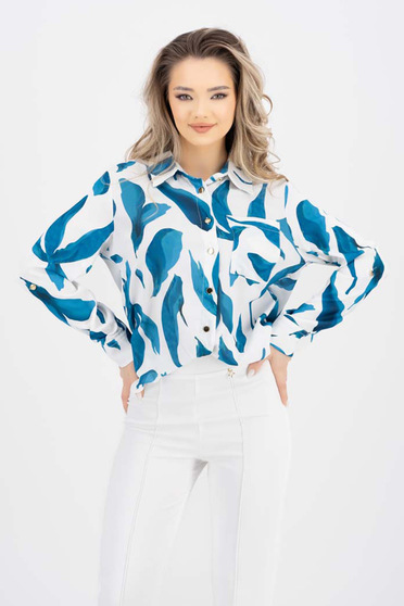 Long sleeves shirts, Women`s shirt thin fabric loose fit a front pocket - StarShinerS.com