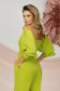 Bluza dama din stofa elastica verde lime mulata cu umeri goi si maneci trei-sferturi bufante 2 - StarShinerS.ro