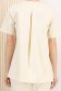 Tricou din bumbac bej cu croi larg usor asimetric cu brosa in forma de floare 5 - StarShinerS.ro