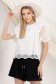 Bluza dama din bumbac macrame alba cu croi larg si volanase la umeri 1 - StarShinerS.ro