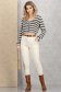 Blugi lungi bej skinny cu talie inalta si accesoriu tip curea 2 - StarShinerS.ro