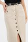 Fusta de blugi crem midi cu un croi drept si accesoriu tip curea 4 - StarShinerS.ro