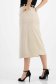 Fusta de blugi crem midi cu un croi drept si accesoriu tip curea 3 - StarShinerS.ro