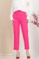 Pantaloni lungi din bumbac roz cu un croi drept si buzunare frontale false 1 - StarShinerS.ro