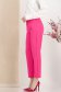 Pantaloni lungi din bumbac roz cu un croi drept si buzunare frontale false 3 - StarShinerS.ro