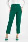 Pantaloni lungi din bumbac verde-inchis cu un croi drept si buzunare frontale false 1 - StarShinerS.ro
