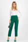Pantaloni lungi din bumbac verde-inchis cu un croi drept si buzunare frontale false 4 - StarShinerS.ro
