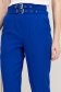 Pantaloni lungi din stofa elastica albastri cu un croi drept si accesorii tip curea 5 - StarShinerS.ro
