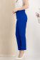 Pantaloni lungi din stofa elastica albastri cu un croi drept si accesorii tip curea 3 - StarShinerS.ro
