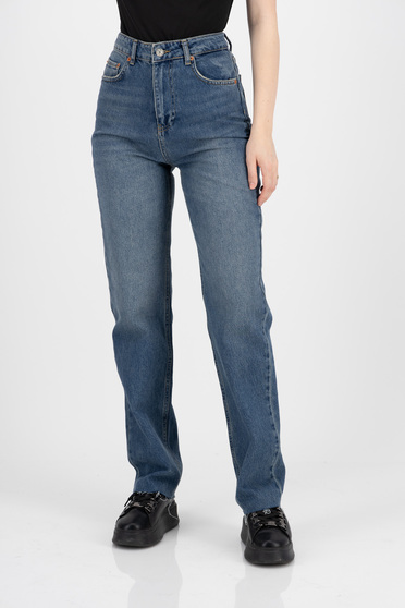 High waisted jeans, Blue jeans long with straight cut high waisted - StarShinerS.com
