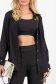 Compleu format din 3 piese din material subtire negru cu elastic in talie 4 - StarShinerS.ro