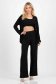 Compleu format din 3 piese din material subtire negru cu elastic in talie 3 - StarShinerS.ro