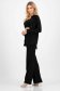 Compleu format din 3 piese din material subtire negru cu elastic in talie 2 - StarShinerS.ro
