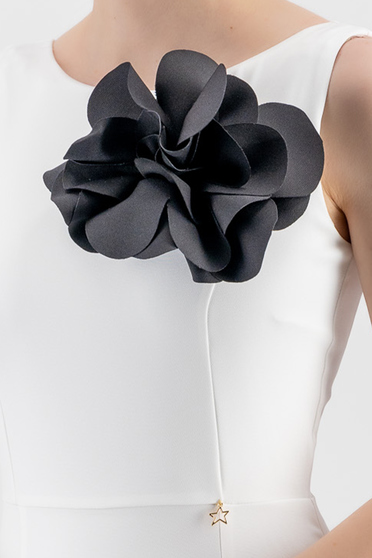Brosa florala maxi din stofa elastica neagra - StarShinerS