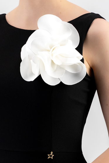 Brosa florala maxi din stofa elastica ivoire - StarShinerS