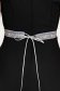 Cordon decorativ din satin elastic argintiu cu pietre strass - StarShinerS 4 - StarShinerS.ro
