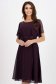 Rochie din voal mov midi in clos cu aplicatii cu pietre strass si maneci cazute 1 - StarShinerS.ro