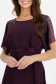Rochie din voal mov midi in clos cu aplicatii cu pietre strass si maneci cazute 4 - StarShinerS.ro