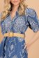 Rochie din ghipură albastra midi in clos cu accesoriu tip curea din ratan - SunShine 4 - StarShinerS.ro
