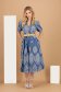 Rochie din ghipură albastra midi in clos cu accesoriu tip curea din ratan - SunShine 5 - StarShinerS.ro