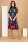 Rochie din voal pana la genunchi in clos cu elastic in talie si accesoriu tip curea 4 - StarShinerS.ro