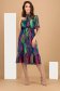 Rochie din voal pana la genunchi in clos cu elastic in talie si accesoriu tip curea 1 - StarShinerS.ro