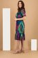 Rochie din voal pana la genunchi in clos cu elastic in talie si accesoriu tip curea 2 - StarShinerS.ro