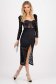 Rochie din dantela pe bumbac neagra midi tip corset pe corp 3 - StarShinerS.ro