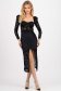 Rochie din dantela pe bumbac neagra midi tip corset pe corp 4 - StarShinerS.ro