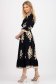 Rochie din viscoza neagra in clos cu elastic in talie si decolteu petrecut 2 - StarShinerS.ro