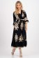 Rochie din viscoza neagra in clos cu elastic in talie si decolteu petrecut 1 - StarShinerS.ro